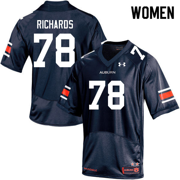 Women #78 Evan Richards Auburn Tigers College Football Jerseys Sale-Navy - Click Image to Close